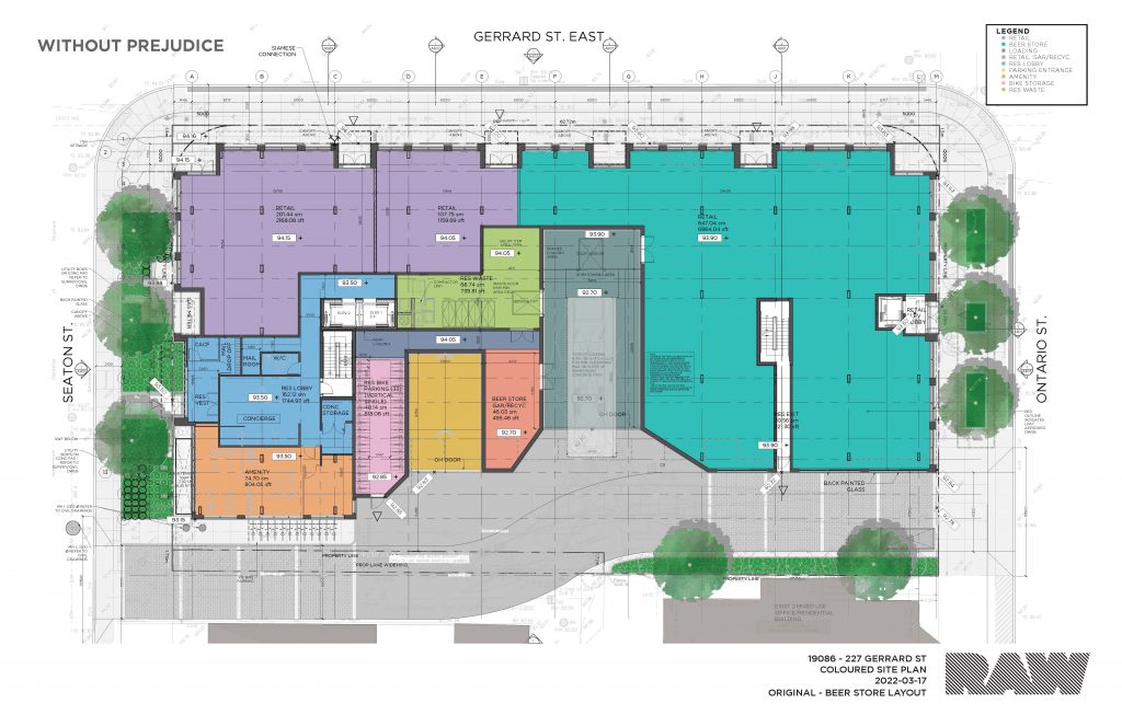 Proposed draft 1st floor floor plan.